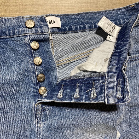 Pistola Womens Nova Relaxed Cut Off High Rise Shorts Size 28 Tulum Blue - Picture 9 of 12